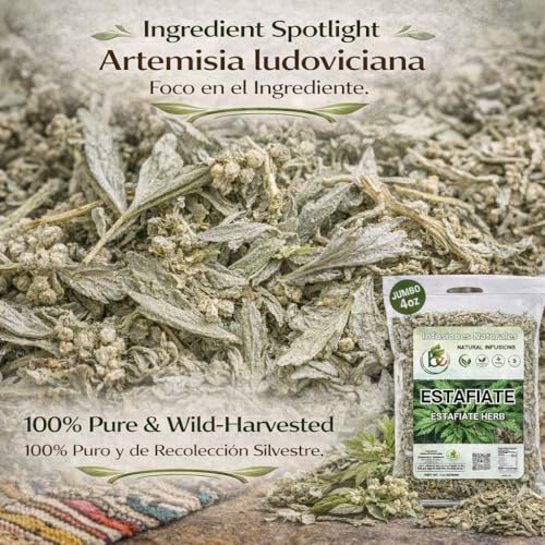 Estafiate Herbal Tea – 100% Natural Wildcrafted Mexican Mugwort (4 oz)