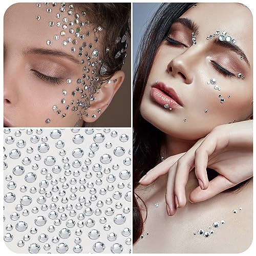 Etercycle Self-Adhesive Face Gems Festival Rhinestones for Makeup & Hair