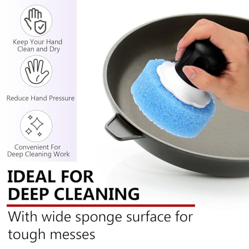 Ergonomic Sponge Handle for Scrub Daddy Sponges - 2 Pack Palm Scrubber