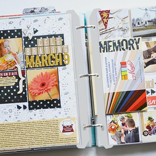 40 Pcs Magazine Holders for 3-Ring Binders - Translucent White