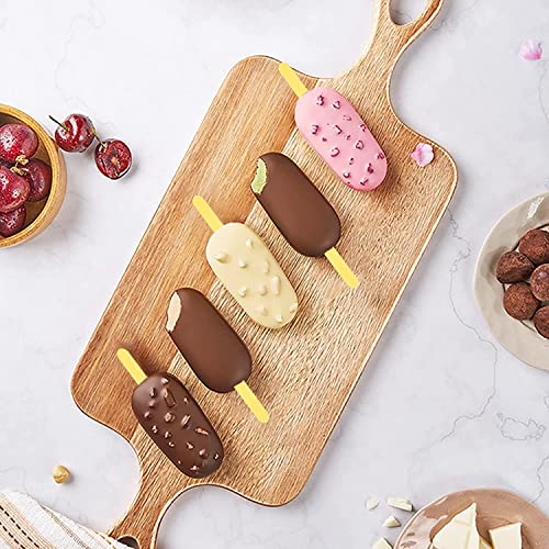 50PCS Gold Acrylic Popsicle Sticks Reusable Cake Pop Sticks for DIY Treats