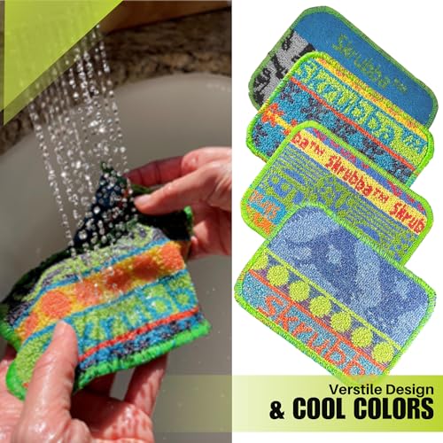 Wet-it! Skrubba 3-Pack Reusable Dish Scrubbers – Eco-Friendly Non-Scratch Kitchen Sponges