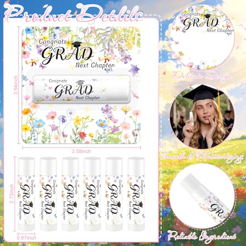 12 Pack Graduation Lip Balm Party Favors Class of 2026 Honey Flavor