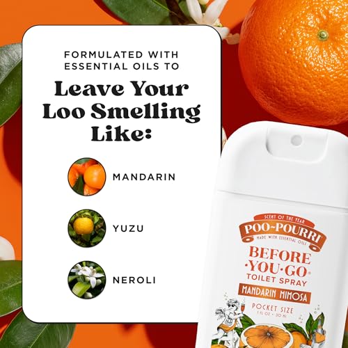 Poo-Pourri Before-You-Go Toilet Spray, Mandarin Mimosa, 1 Fl Oz Travel Size