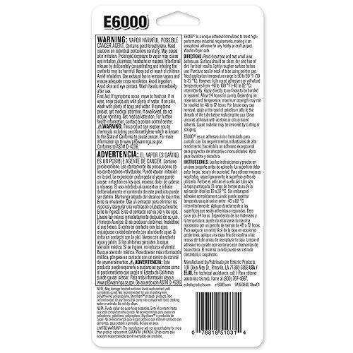 E6000 Craft Adhesive Mini Tubes (4 Pack) - Strong, Versatile Glue for Crafts & Jewelry