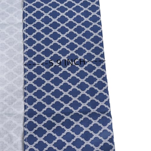 Queen Size Blue Checkered Cotton Pillowcases Set of 2 - Cooling & Breathable