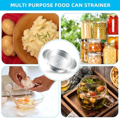 Stainless Steel Can Strainer Set - Food & Canned Goods Drainer for Tuna Beans Vegetables