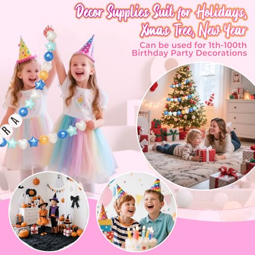 DIY Party Banner Kit - Pearl Blue Gold Singer Friendship Bracelets & Decorations