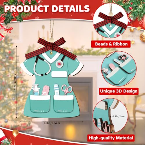 Wooden Nurse Ornament Gift - 3D Hanging Decoration for Nurses