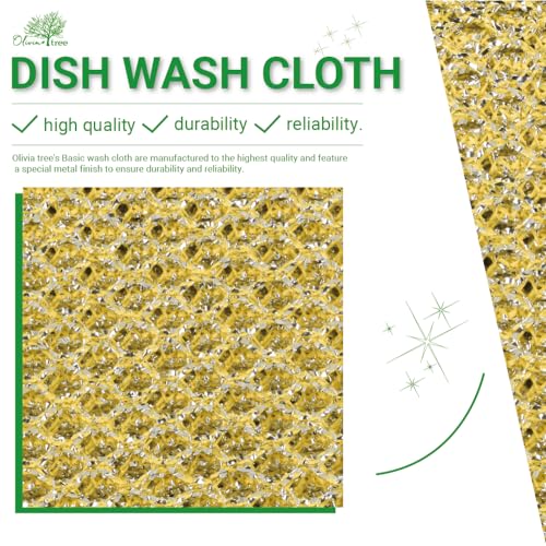 Olivia Tree Heavy Duty Dish Wash Net, Non-Scratch Kitchen Scrubbers - 4 Pack