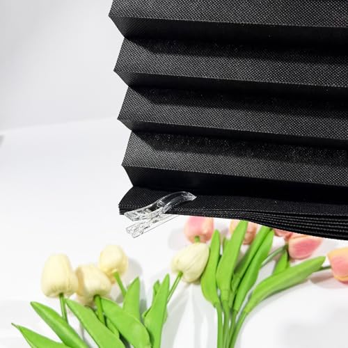 20Pcs Pleated Shade Clips for Window Blinds - No Drill, Clear
