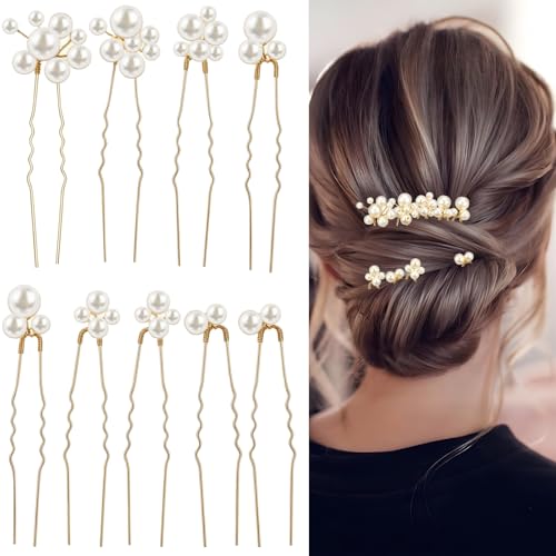 9Pcs Pearl Wedding Hairpins Artificial Pearl Bridal Hair Pins Set