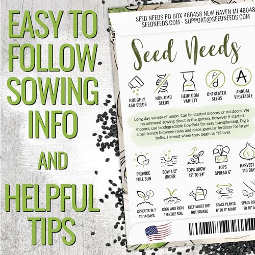 White Sweet Spanish Onion Seeds - Heirloom, 1 Pack for Planting