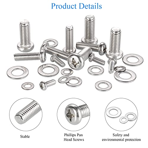 HanTof Universal VESA TV Mount Hardware Kit - M4, M6, M8 Stainless Screws