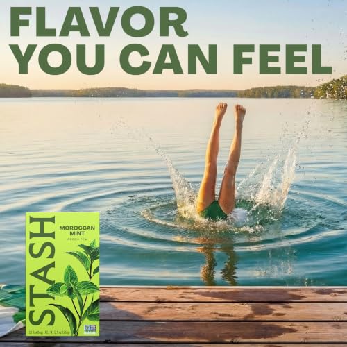Stash Tea Moroccan Mint Green Tea - 20 Foil-Wrapped Bags