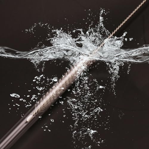 10 Packs (8 Pcs for Stanley Straw with 2Pcs Cleaning Brush) for Clear Stanley Straws, For Stanley 14 oz 20 oz 30 oz 40 oz FlowState Tumblers, Plastic Straws For Stanley Quencher Tumbler