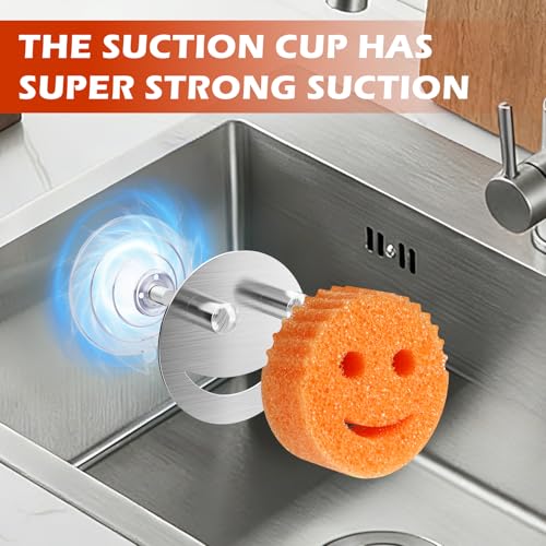 Stainless Steel Sponge Holder for Kitchen Sink - Durable Suction Caddy