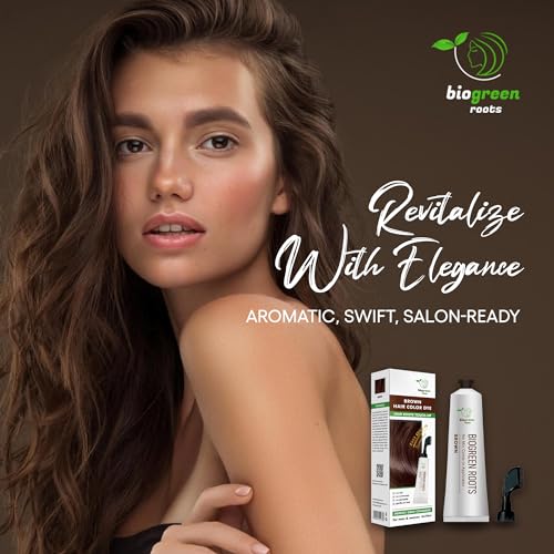 Biogreen Roots Herbal Hair Dye Brown 150ml Ammonia-Free