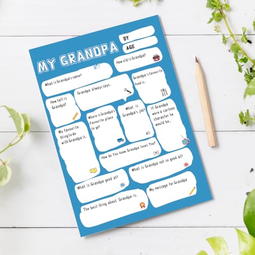 DIY Grandpa Birthday Card Blank Thick Cardstock for Grandad