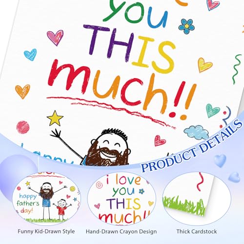 Interactive Father's Day Card from Kids - I Love My Dad This Much