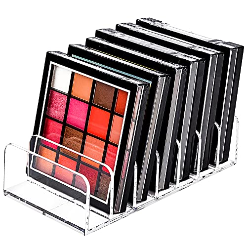 JessLab 7-Section Acrylic Eyeshadow Palette Organizer - Small Transparent
