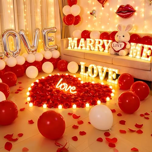 1200 PCS Red Artificial Silk Rose Petals for Weddings & Events