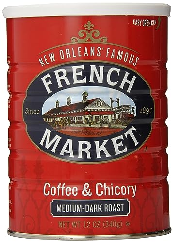 French Market Ground Coffee & Chicory, Medium-Dark Roast, 12oz Bag