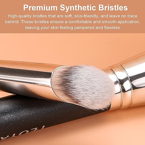 TEOYALL Under Eye Concealer Brush - Cat Paw Angled Makeup Brush