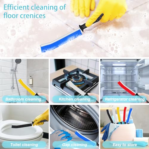 6-Piece Crevice Cleaning Brush Set for Kitchen & Bathroom
