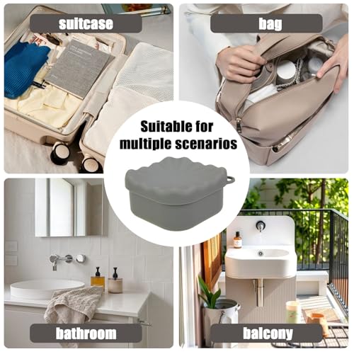Dark Gray Square Soap Case for Dr. Squatch - Silicone Travel Holder