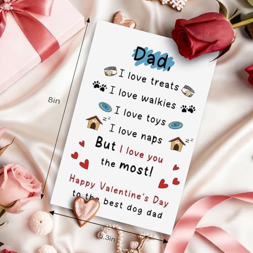 Funny Dog Dad Valentine's Day Card - Cute Gift from Dogs