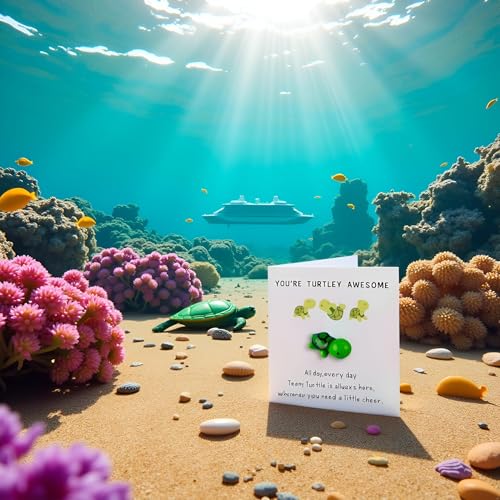 Mini Pocket Hug Turtle with Inspirational Card - You're Turtley Awesome Gift