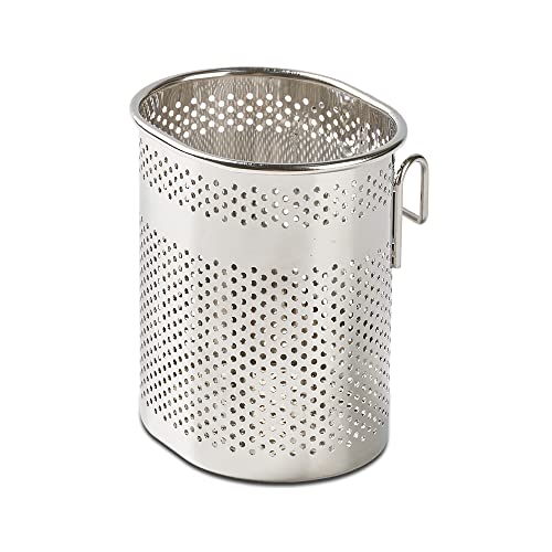 HOME&I Small Oval Stainless Steel Utensil Holder for Dish Rack & Sink