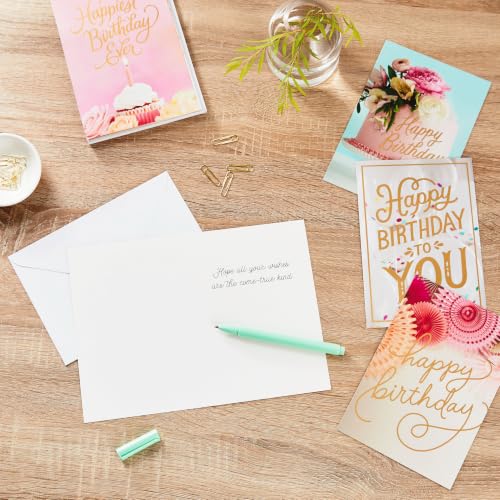 Hallmark Birthday Card Assortment - 12 Cards with Envelopes