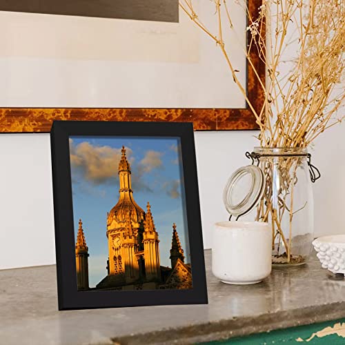 Black 8x10 Picture Frame - Wall Mount or Tabletop Photo Display (SESEAT) Variation of Black / 8x10