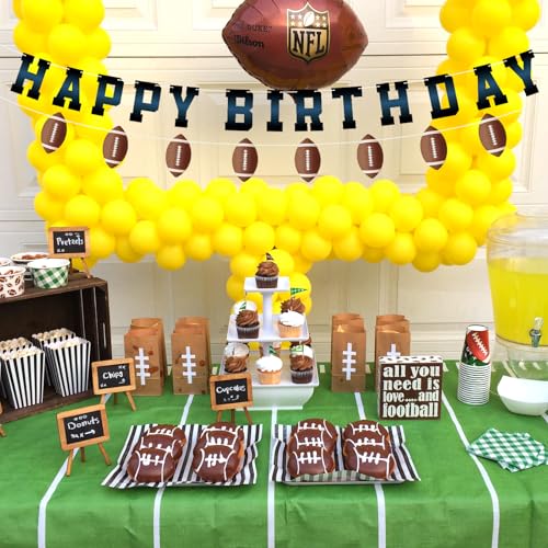 Football Birthday Banner Decorations for Kids' Parties