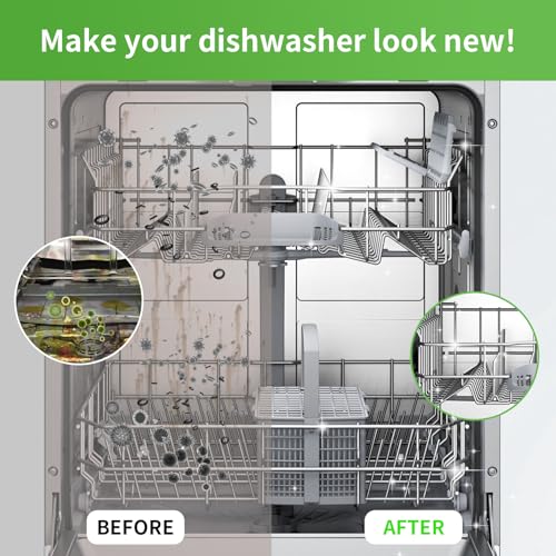 Y-Kelin Dishwasher Cleaner & Deodorizer Tablets - 24 Pack, Lemon Scent