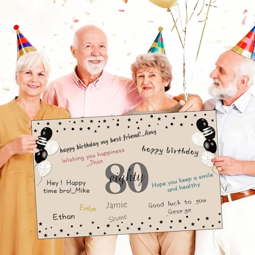 Large Vintage 80th Birthday Card - Giant 1946 Greeting Card with Envelope