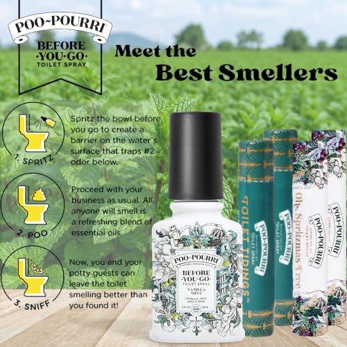 Poo-Pourri Before-You-Go Toilet Spray Holiday Variety Pack - Vanilla Mint, Toilet Tidings & Oh, Spritzmas Tree