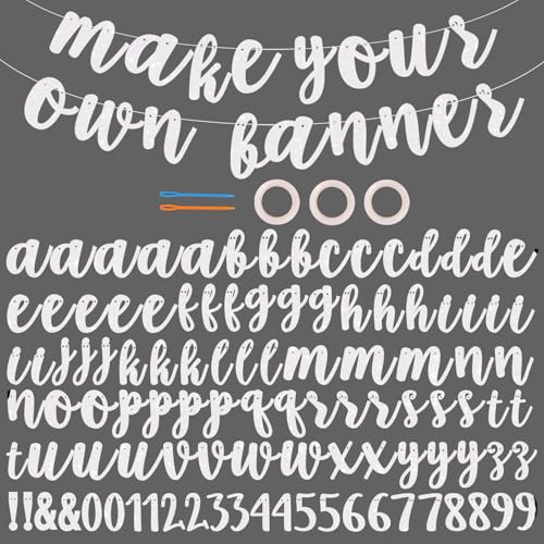 DIY Glitter Letter Banner Kit - 116 PCS Customizable Birthday & Party Decor