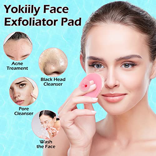 Yokilly Silicone Face Scrubber Kit - 8 Pcs Exfoliating Facial Cleansing Brush