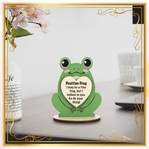 Inspirational Frog Desk Plaque - 'I Believe in You' Motivational Gift