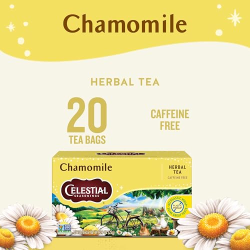 Celestial Seasonings Chamomile Herbal Tea, Caffeine Free, 120 Tea Bags (6-Pack)