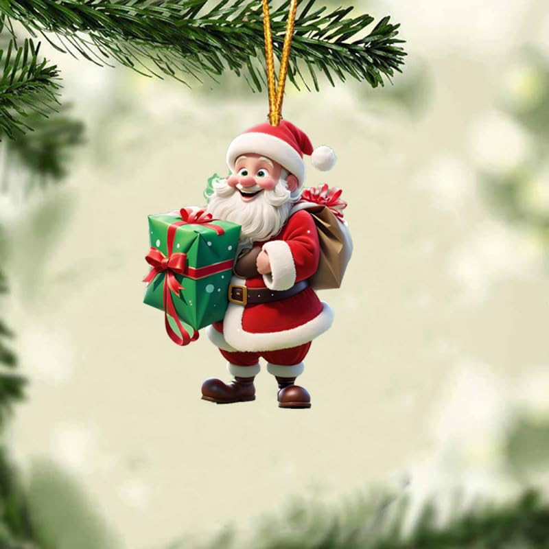 Santa Claus Acrylic Ornaments 2025 Holiday Tree Decor