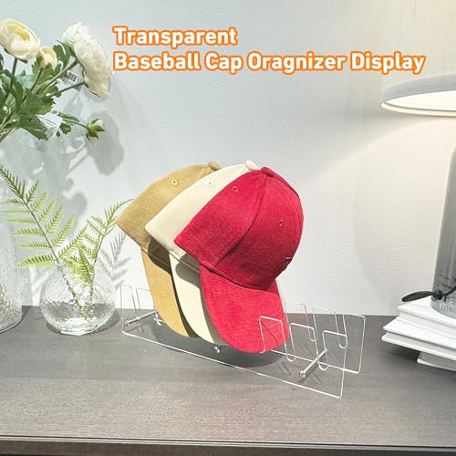 Clear Acrylic Baseball Cap Organizer Rack - 2 Pack
