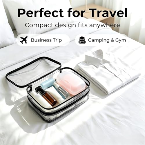 Vonpri Clear Travel Soap Case Leakproof & Compact for Shower Bathroom Outdoor