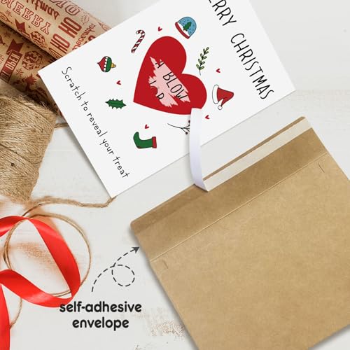 Funny Scratch Off Christmas Card for Husband Boyfriend - Rude Pun Xmas Card