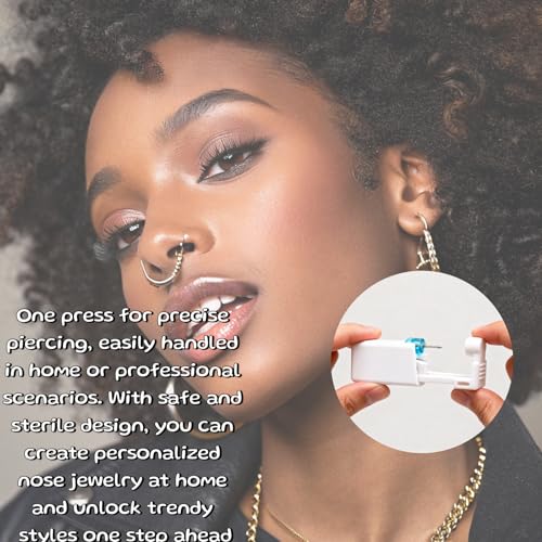 Geettcaifu 2 Pack Disposable Nose Piercing Kit with Studs