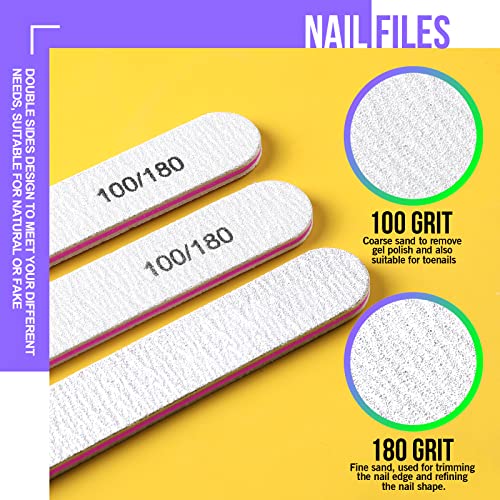 Fandamei Professional Nail Buffers and Files Kit - 7 Pcs Manicure Care Set