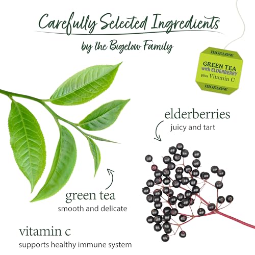 Bigelow Green Tea with Elderberry & Vitamin C, 18 Bags